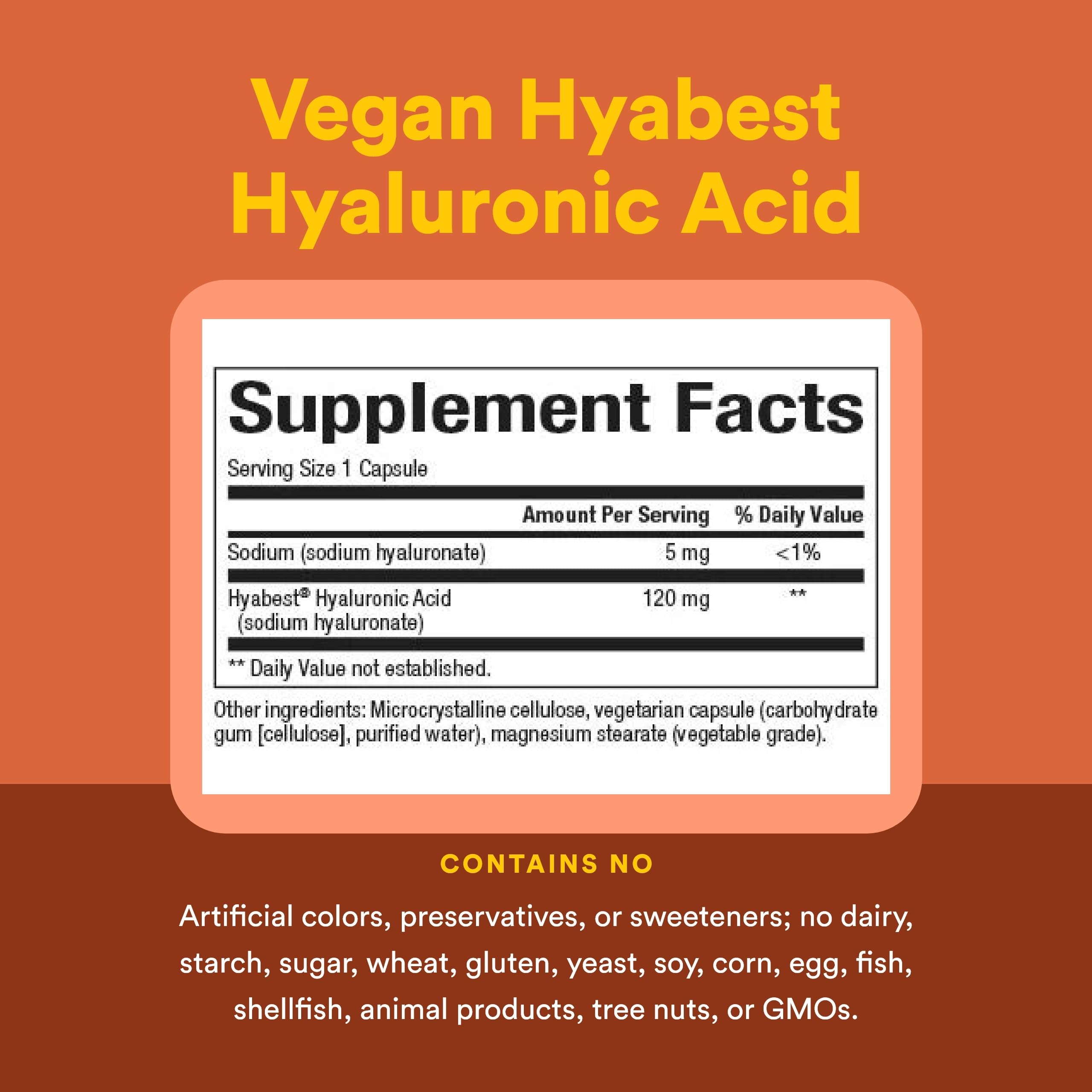 Natural Factors Hyabest capsulas vegetarianas, textura suave para consumo diario