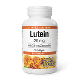 Natural Factors Luteína 20 mg - botella con cápsulas para apoyo ocular