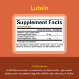 Natural Factors Luteína 40 mg etiqueta posterior: datos de ingredientes