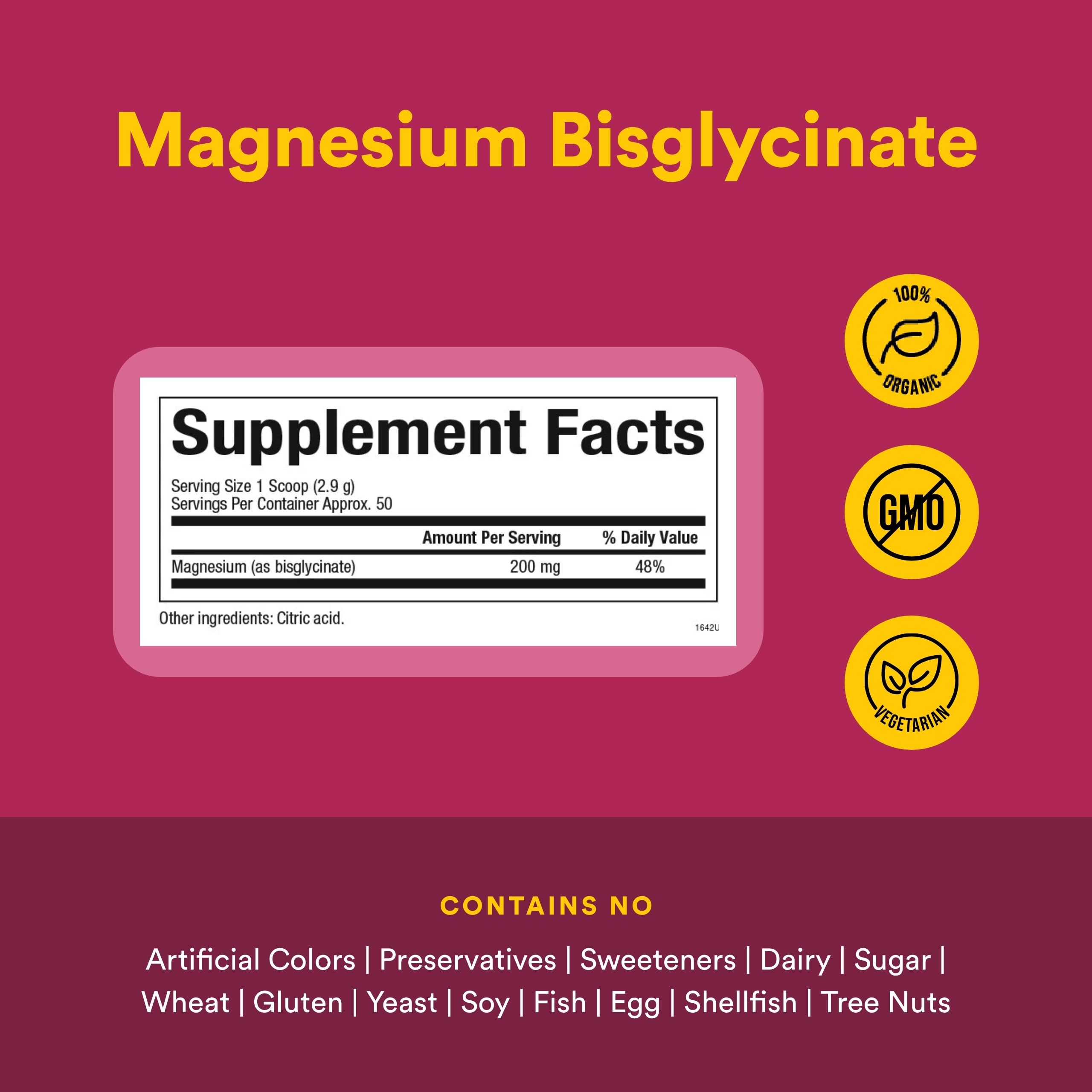 Natural Factors magnesio bisglicinato, etiqueta frontal clara con información útil.