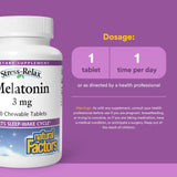 Melatonina Natural Factors sabor menta, ideal antes de dormir.