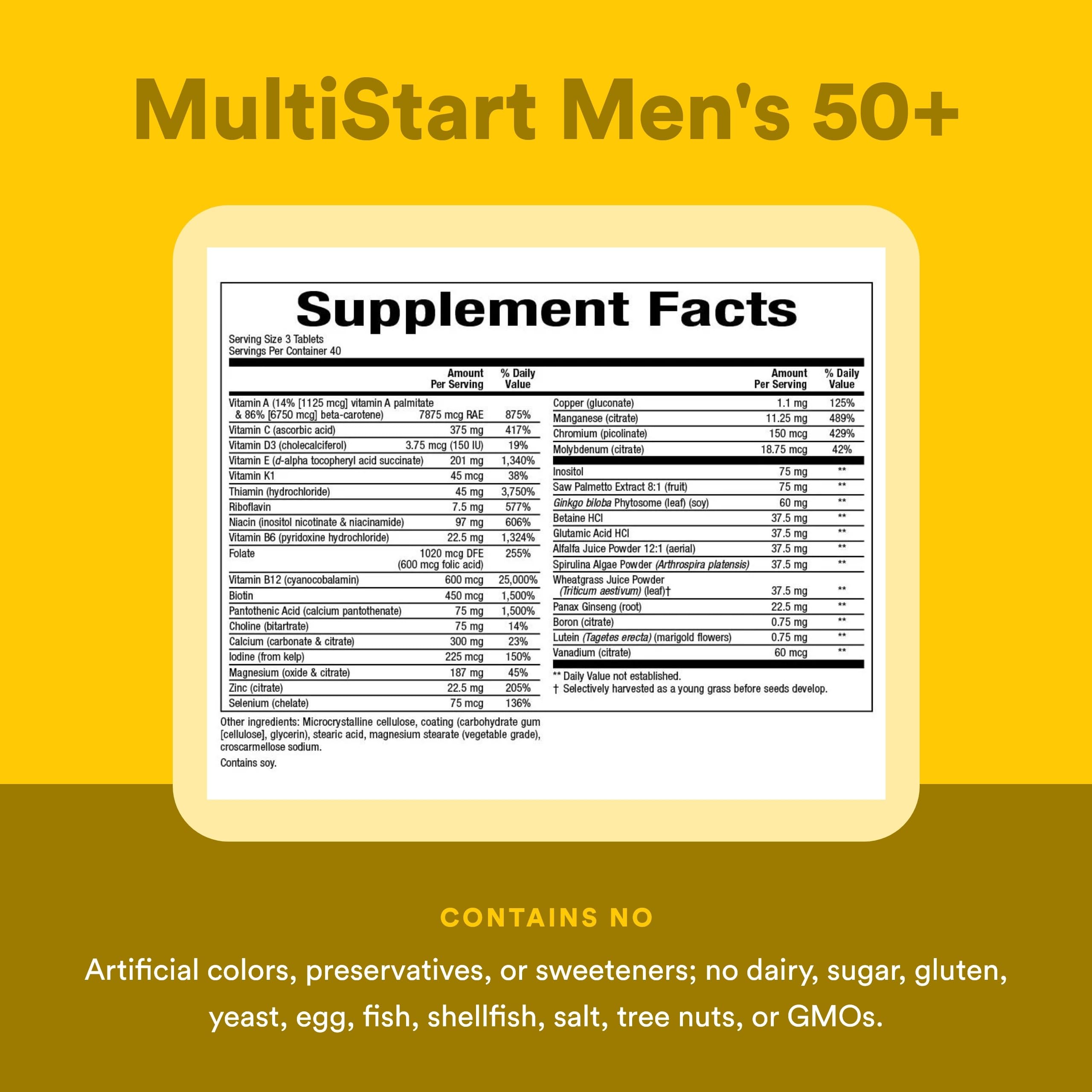 Natural Factors MultiStart 50+ calcio y magnesio para huesos y función cardíaca.