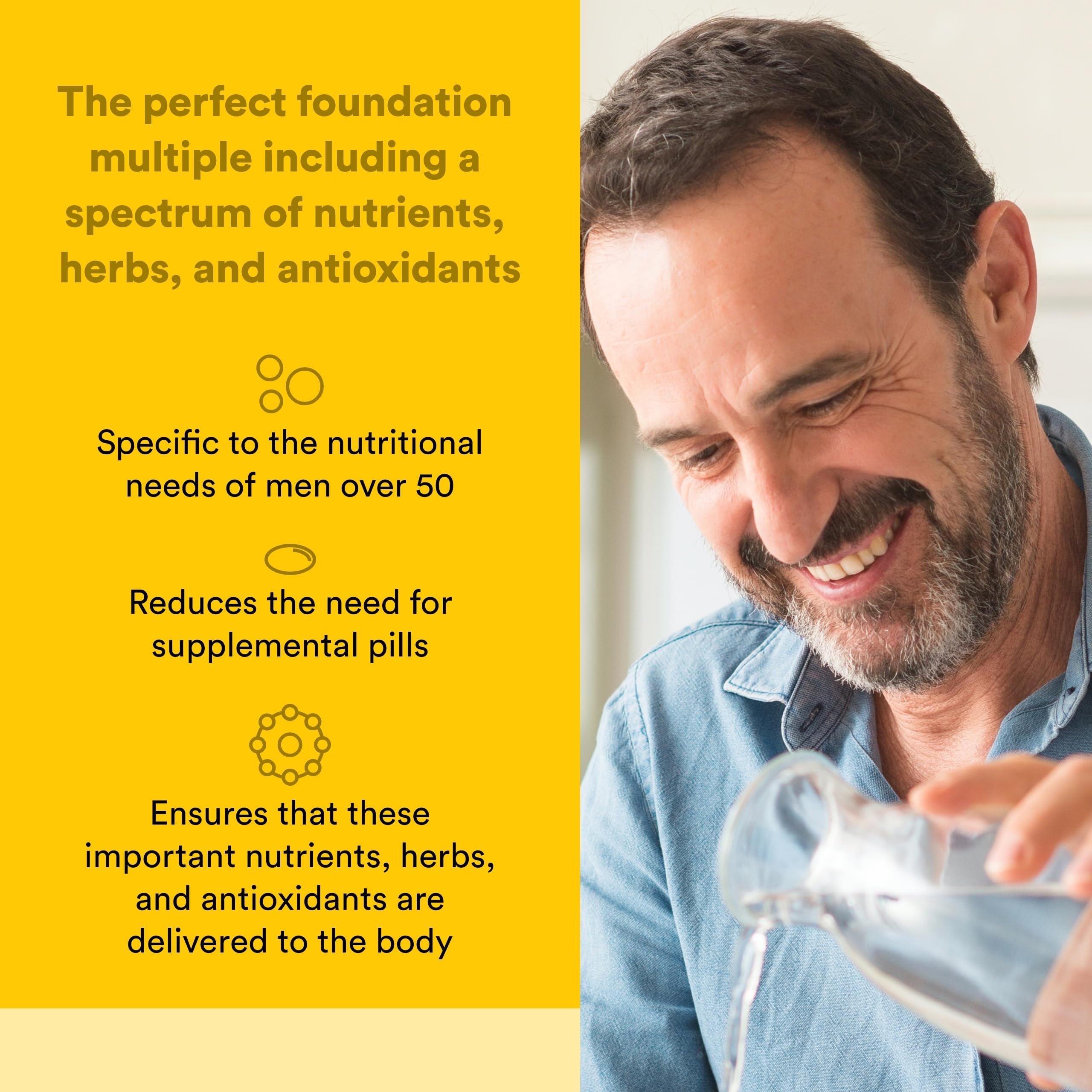Natural Factors MultiStart 50+ en tabletas facilita una ingesta diaria equilibrada.