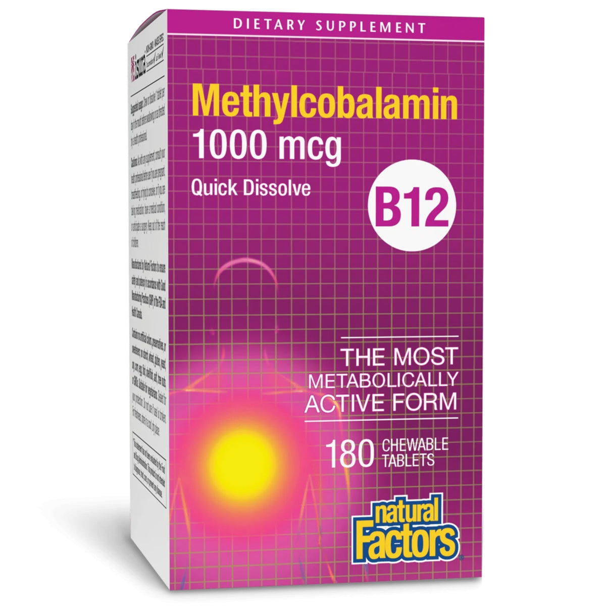 Natural Factors Metilcobalamina 1000 mcg: caja para consumo diario.