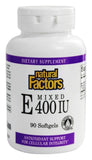 Natural Factors mezcla de vitamina E 400 UI en botella, fácil de tomar