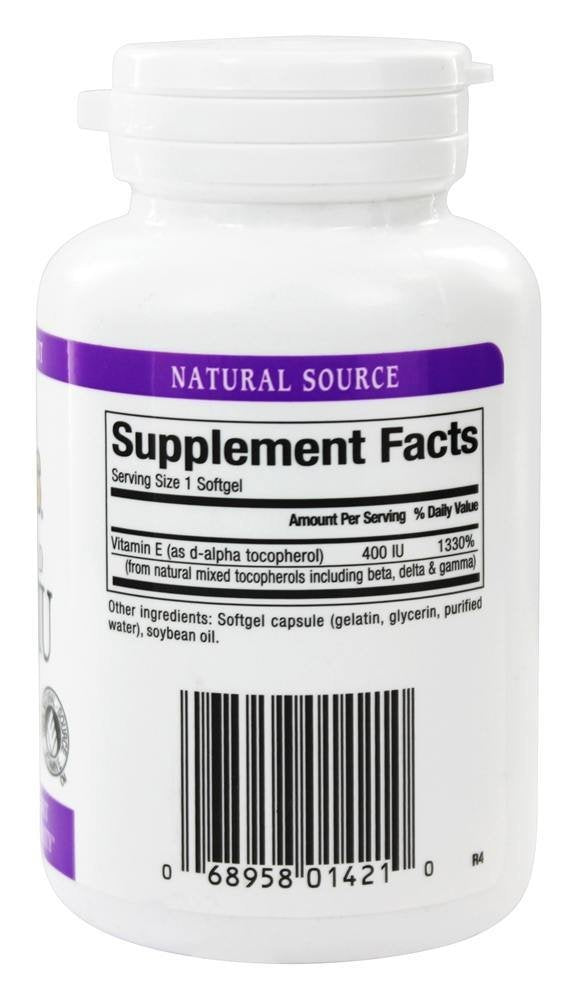 Natural Factors cápsulas suaves de vitamina E 400 UI, fáciles de tragar