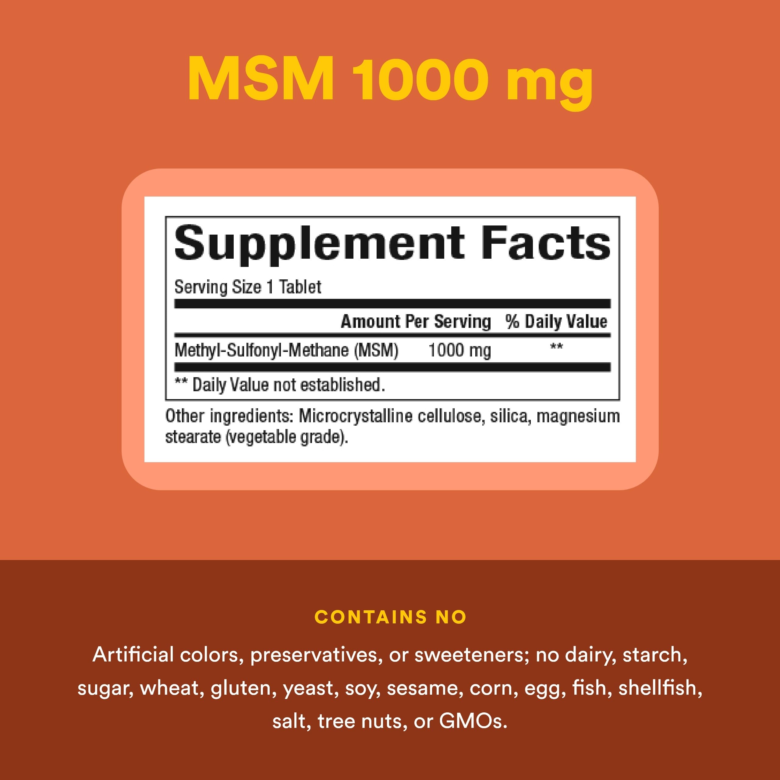 Natural Factors MSM, cápsulas en mano para consumo diario seguro y cómodo.