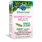 Natural Factors mujeres 50+ en botella, soporte diario para salud femenina y vitalidad.