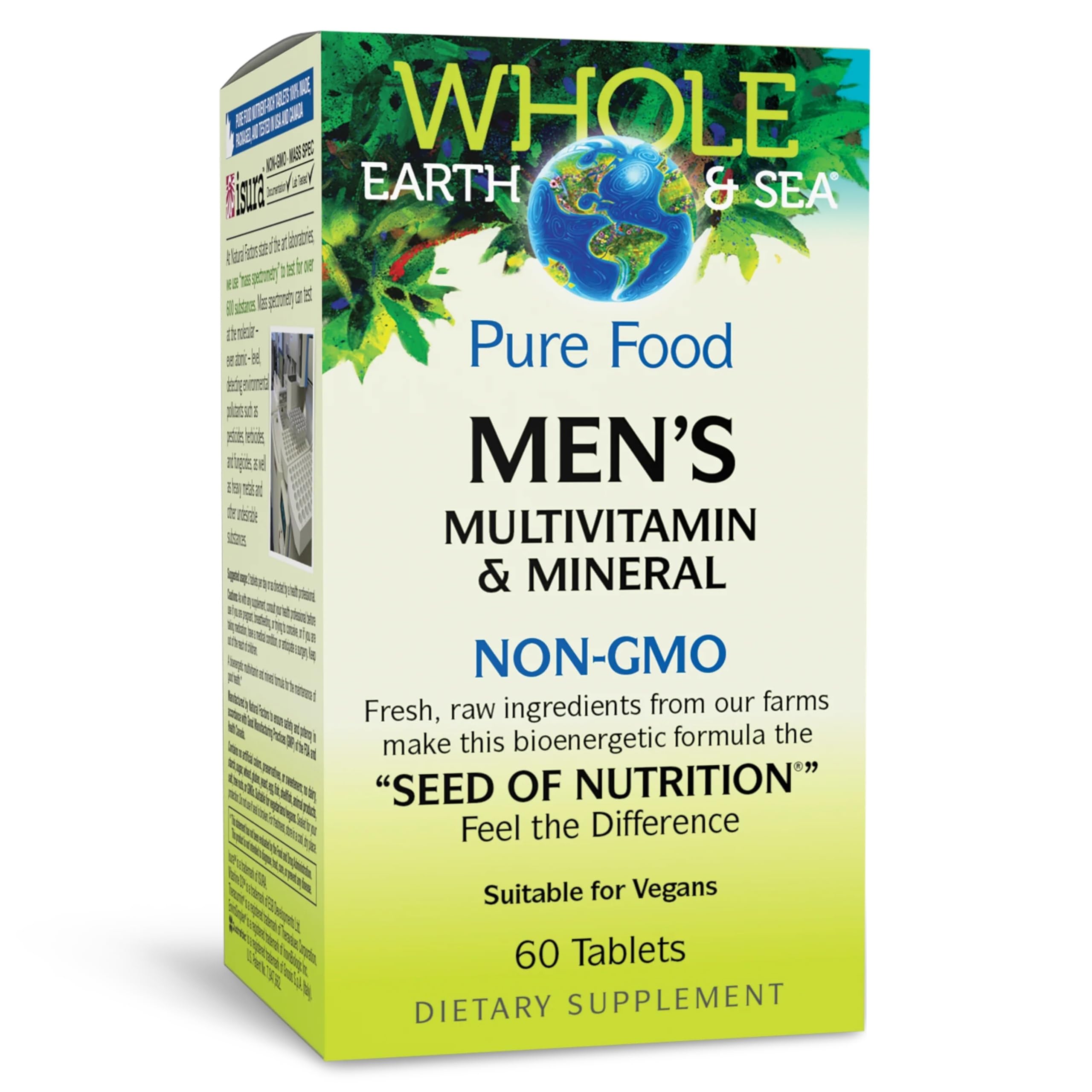 Natural Factors multivitamínico para hombres, botella frontal, apoyo diario a la salud general.