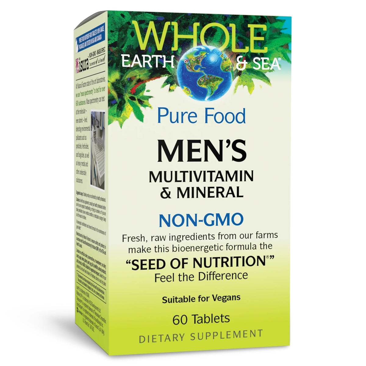 Natural Factors multivitamínico para hombres, botella frontal, apoyo diario a la salud general.