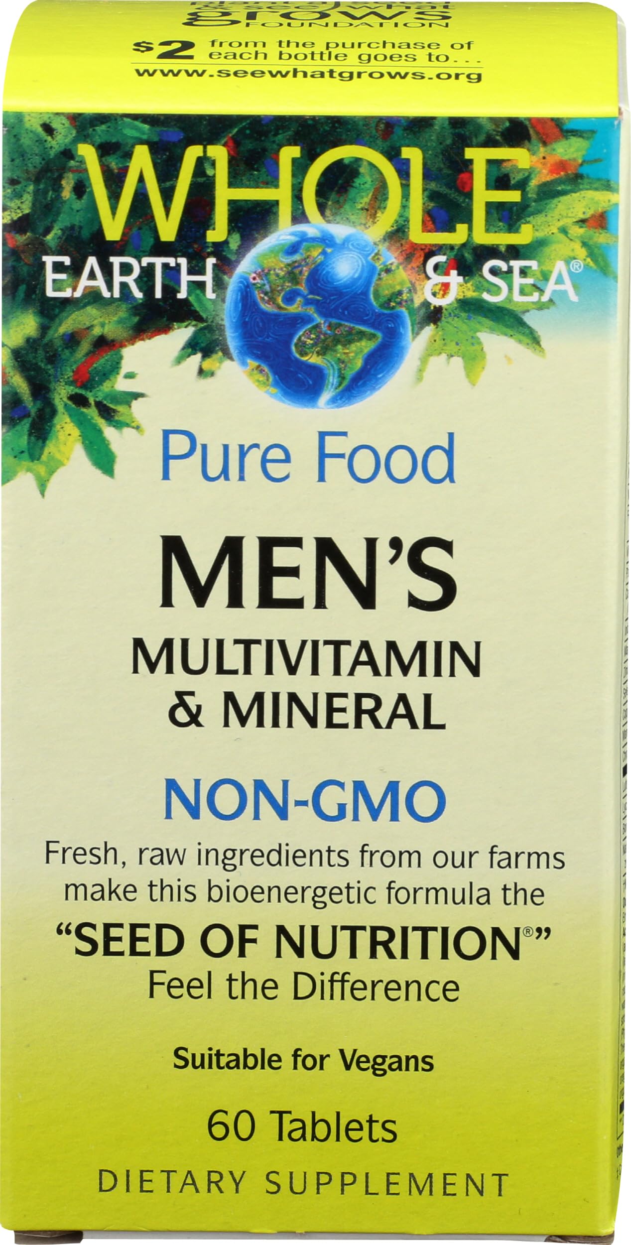 Natural Factors multivitamínico para hombres, caja del producto, empaque seguro y limpio.