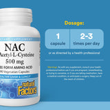 Natural Factors NAC cápsulas vegetarianas para estilo de vida activo