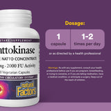 Natural Factors Nattokinase: etiqueta clara para verificar origen y pureza