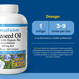 Natural Factors Omega Factors, etiqueta visible, cápsulas blandas que sostienen la salud diaria