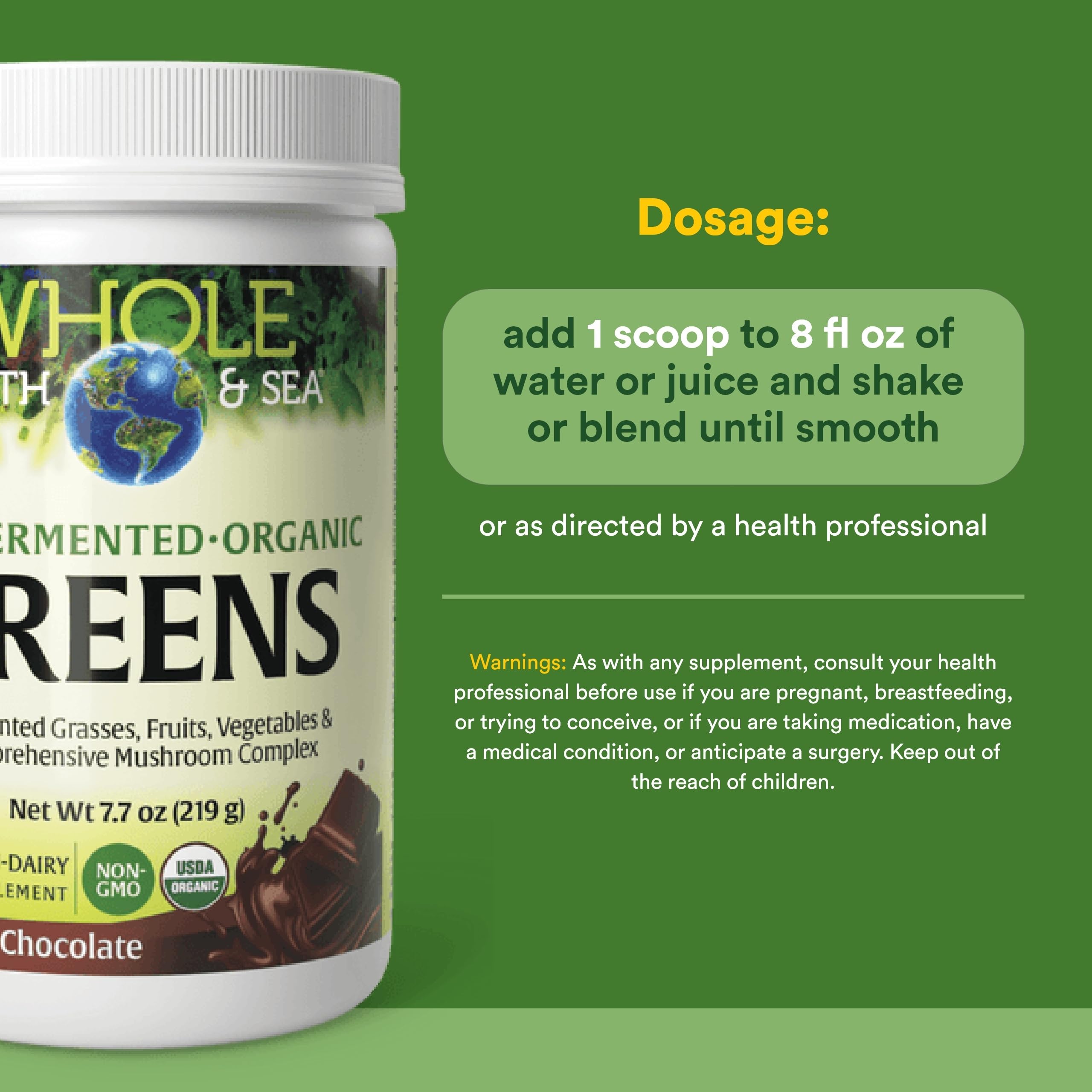 Natural Factors Organic Greens bote de 30 porciones para consumo regular