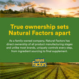 Natural Factors Organic Greens certificado por terceros y producción de calidad