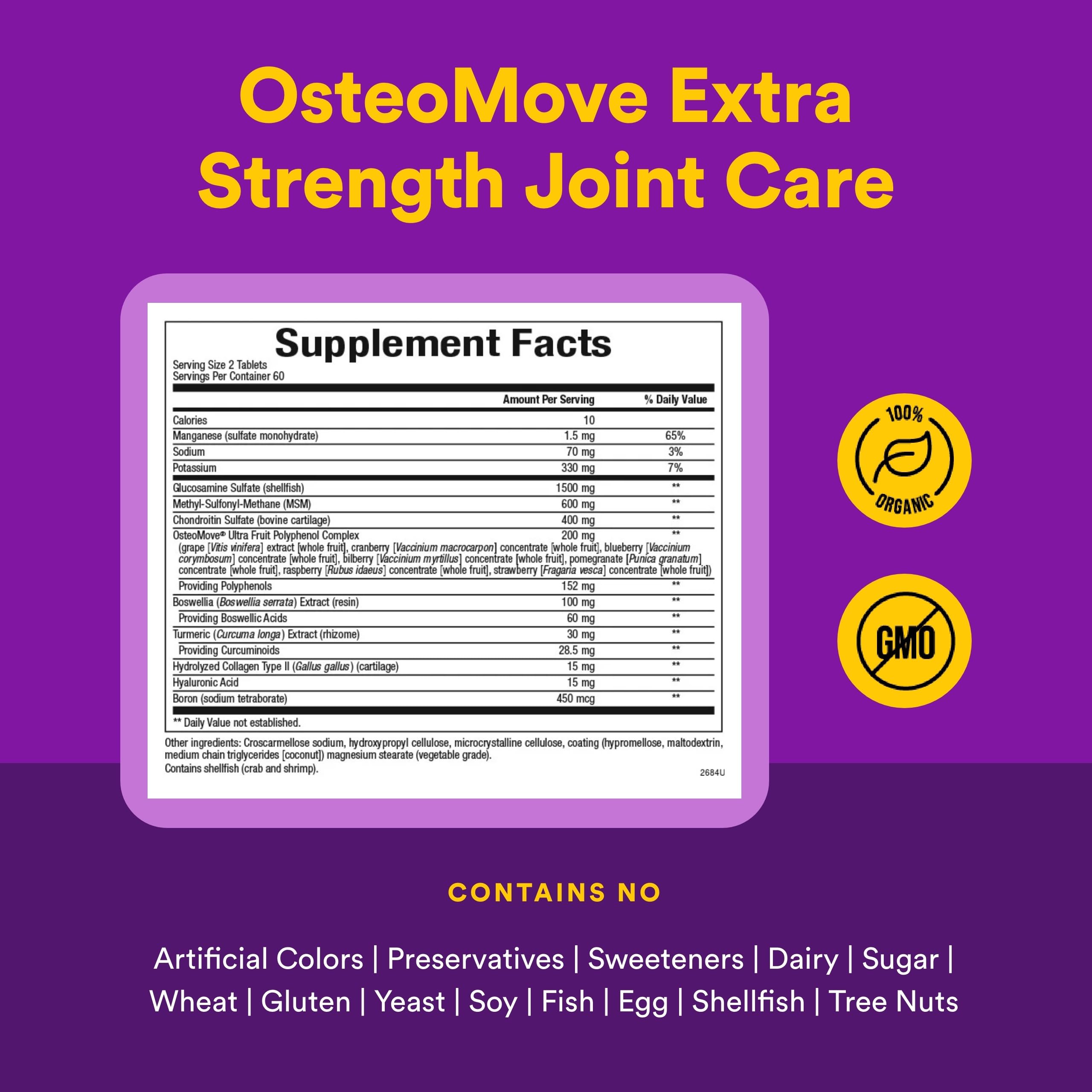 Natural Factors OsteoMove con acido hialuronico para confort articular