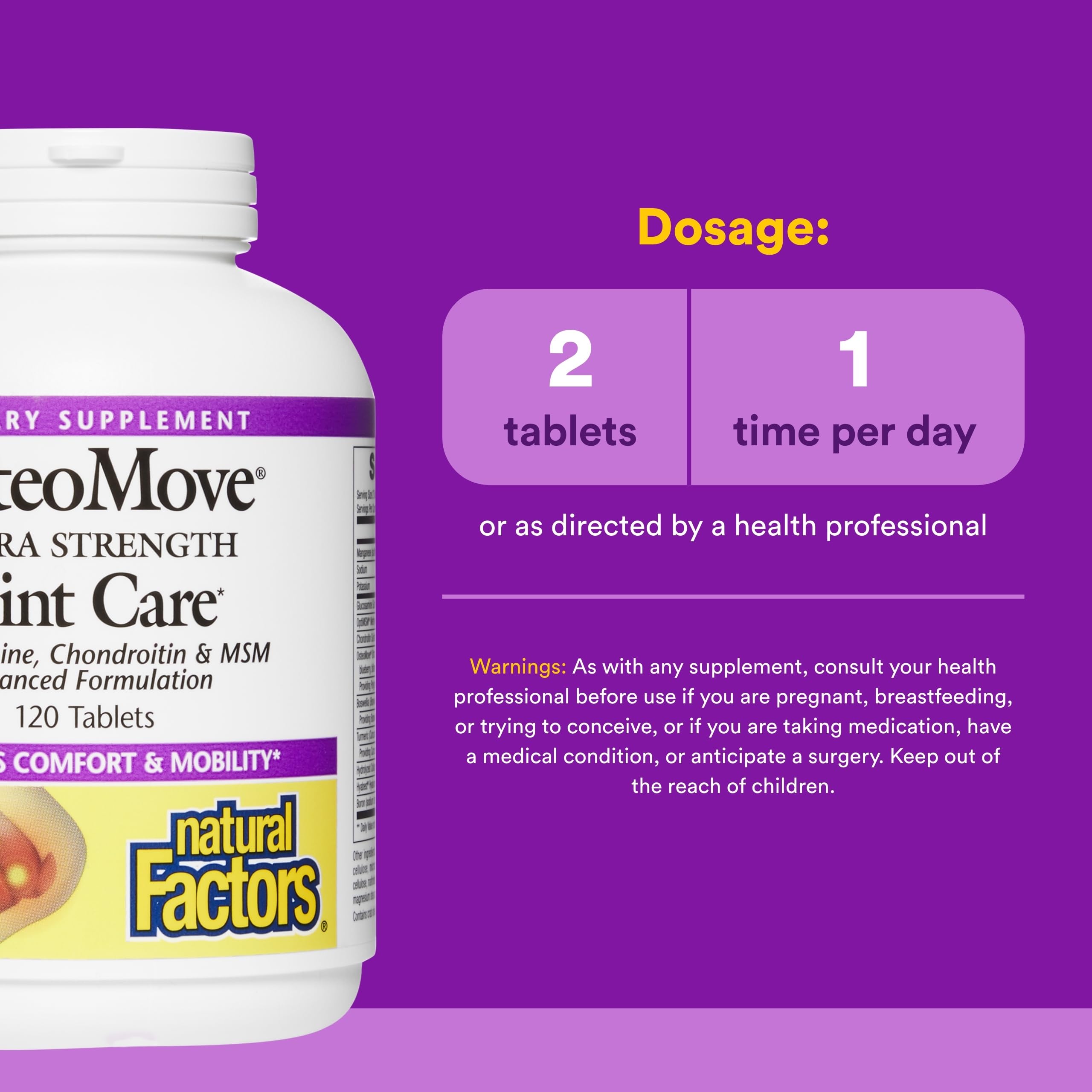 Natural Factors OsteoMove con condroitina para soporte de la estructura articular