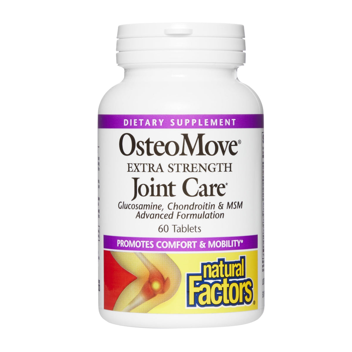 Natural Factors OsteoMove tabletas frente para movilidad diaria