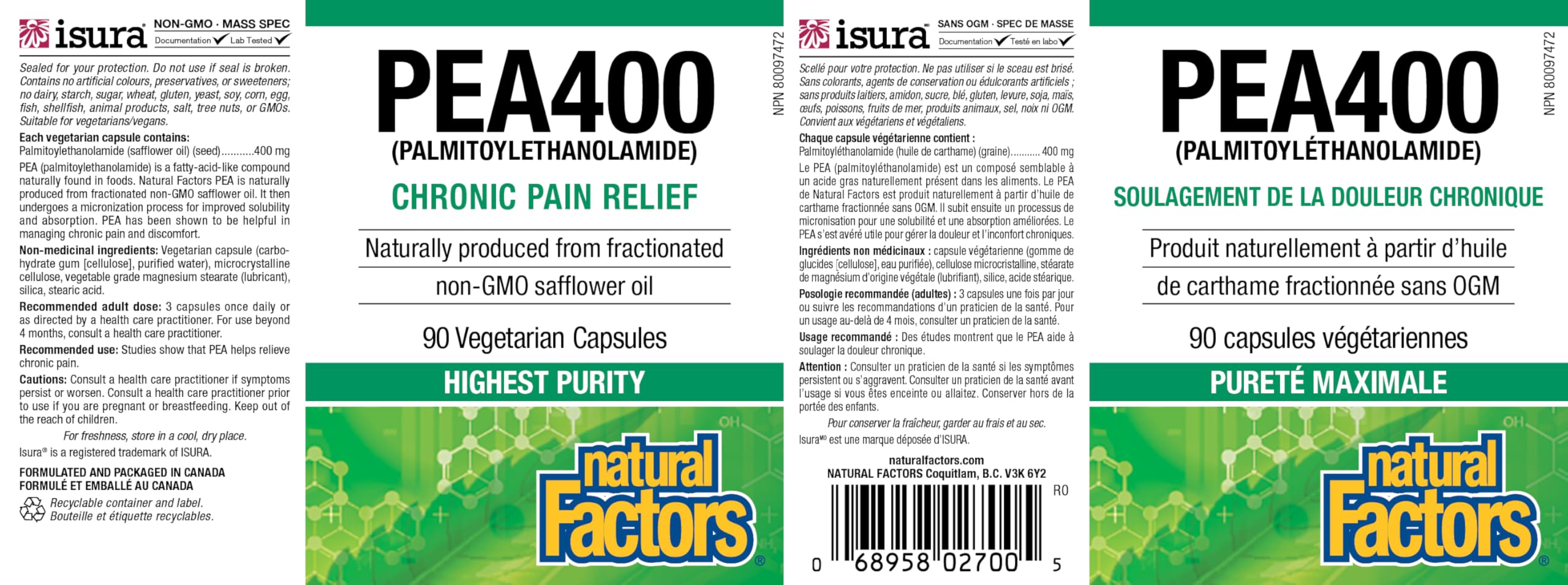 Natural Factors PEA400 neutralidad de carbono y fabricación responsable.
