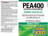 Natural Factors PEA400 sin gluten y sin alérgenos comunes.