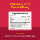 Natural Factors PGX Daily Ultra Matrix 750 mg, dosis progresiva para uso diario.