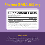 Natural Factors Pharma GABA, cápsulas apiladas, fórmula sin lácteos ni gluten para uso diario.