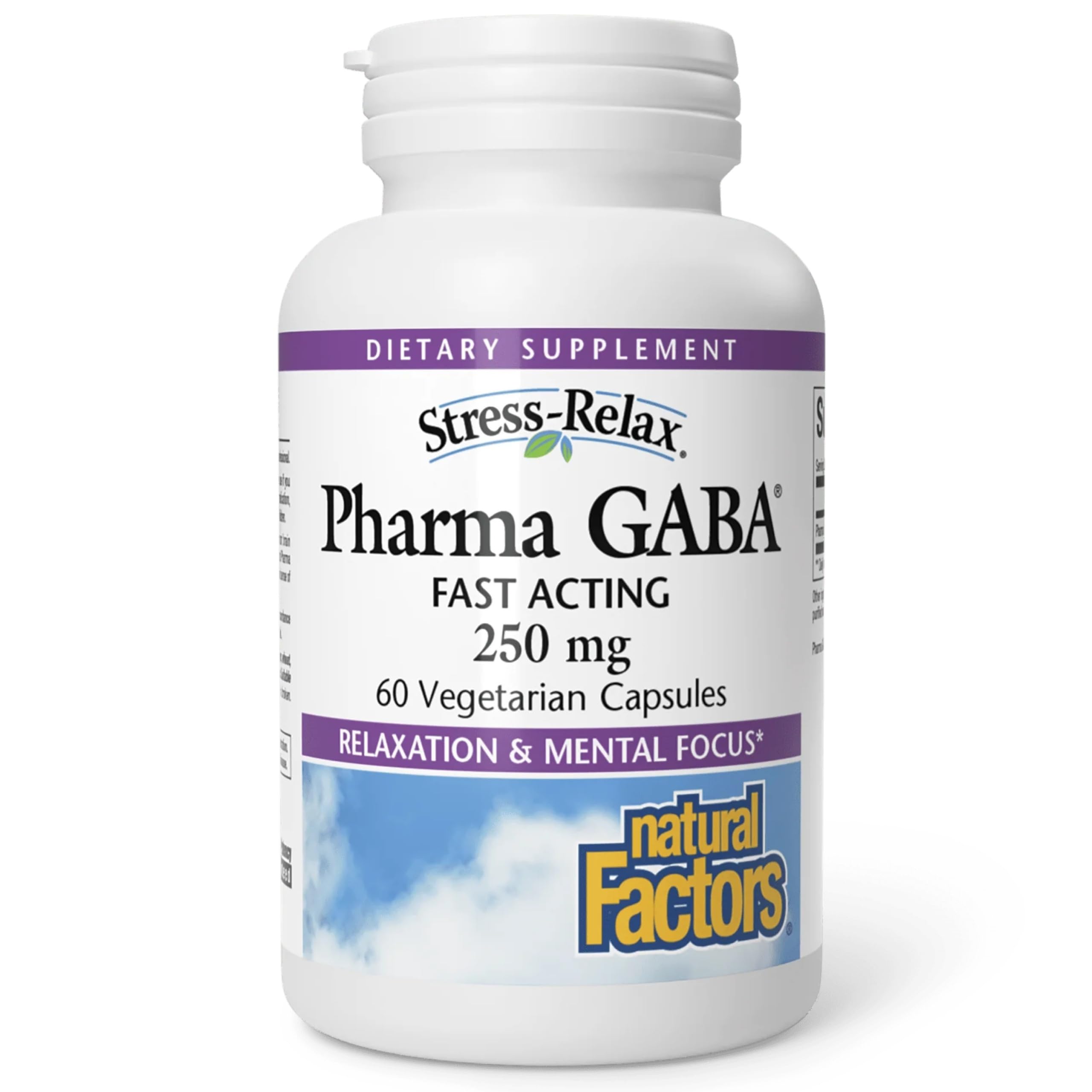 Natural Factors Pharma GABA frasco: tabletas masticables para calma diaria