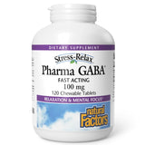 Natural Factors Pharma GABA: tabletas masticables para sueño y relajación.