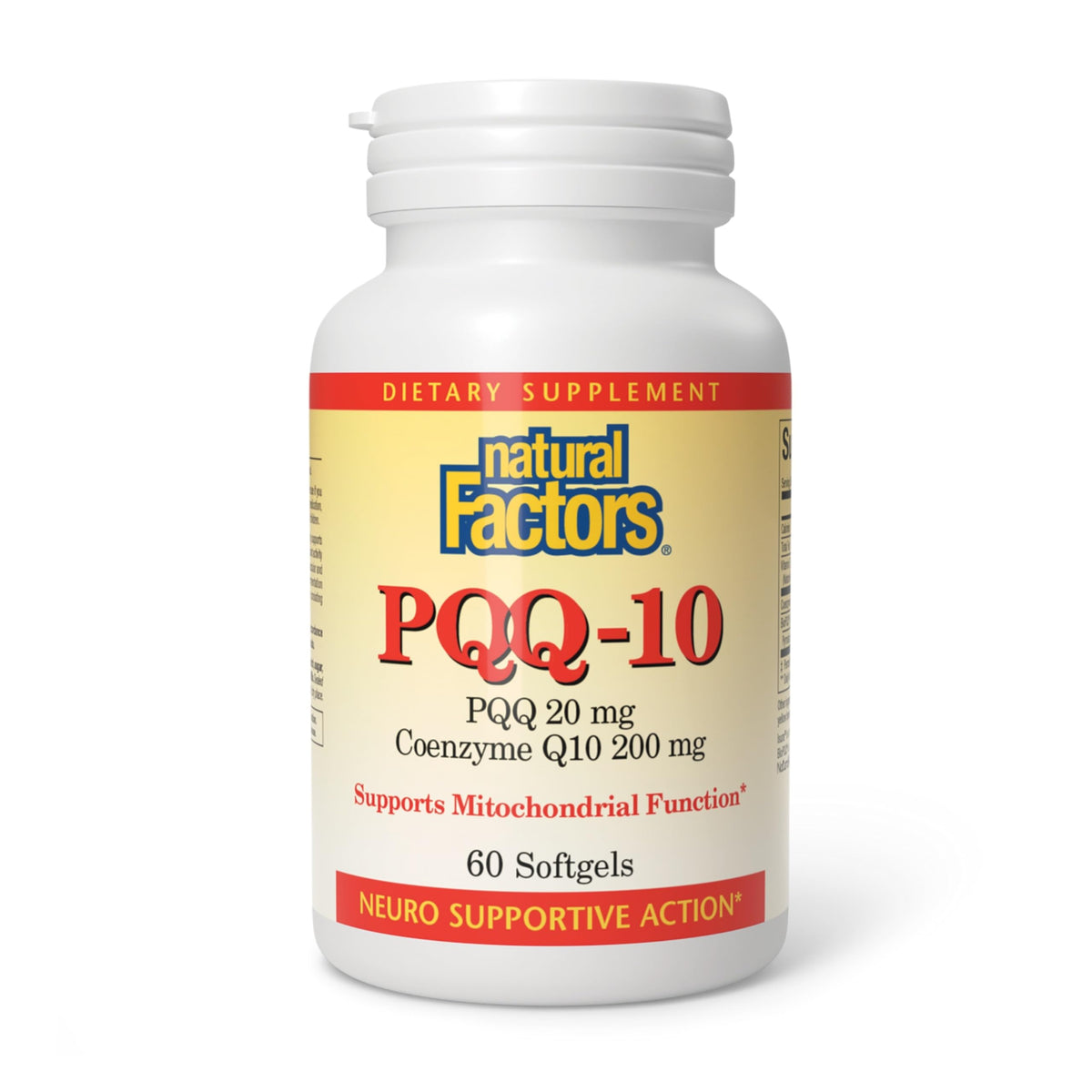 Natural Factors PQQ-10: botella de cápsulas para apoyar energía diaria