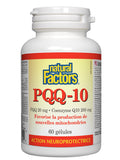 Natural Factors PQQ-10: etiqueta informativa y certificación ISURA