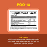 Natural Factors PQQ-10: ingredientes clave para apoyo antioxidante