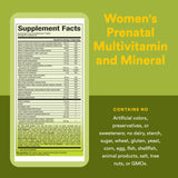 Natural Factors Prenatal ingredientes: fórmula vegana con plantas y hierbas