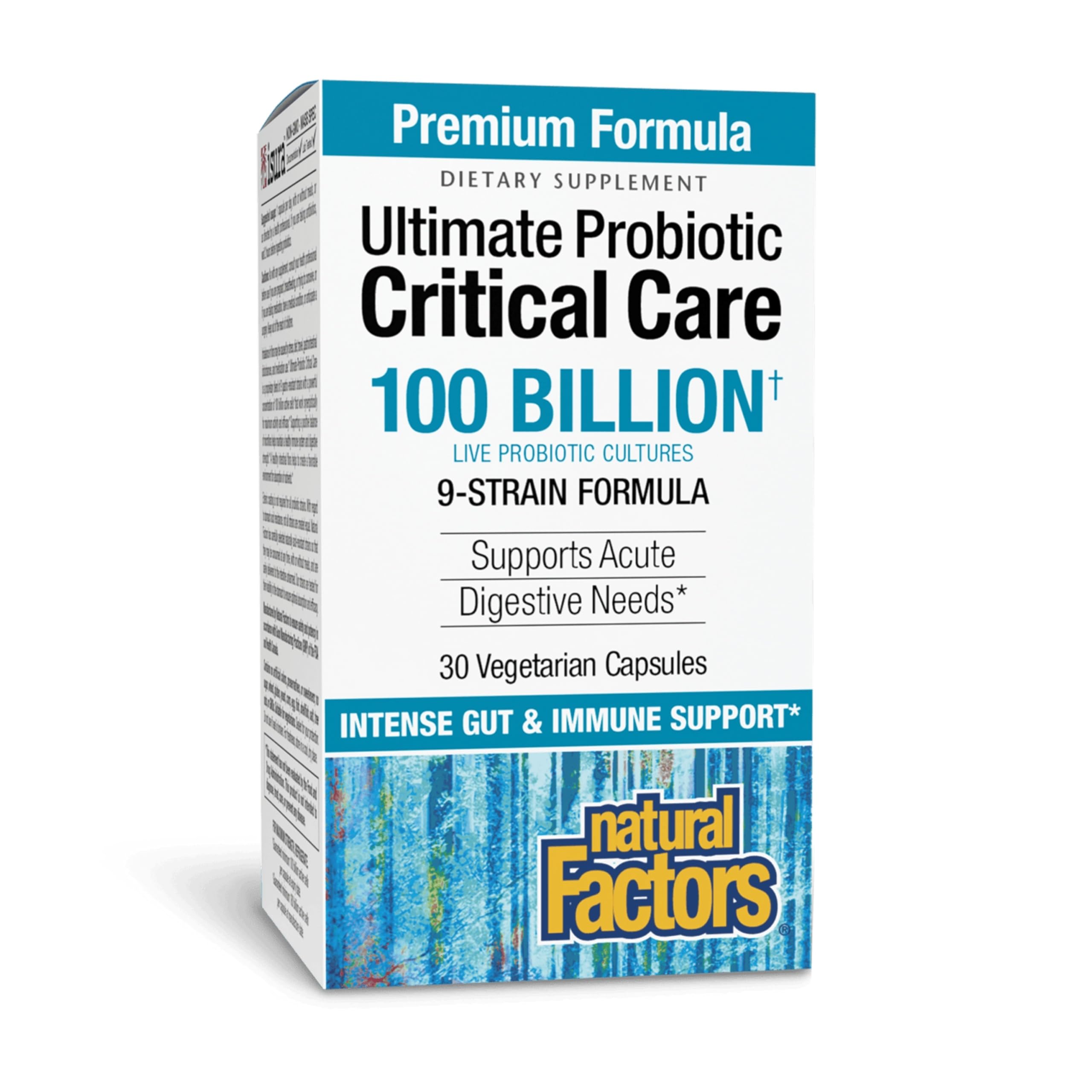 Natural Factors probiótico 100 mil millones cápsulas para apoyo digestivo diario