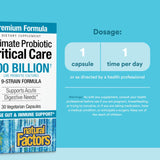 Natural Factors cápsulas vegetarianas botella y dosis diaria