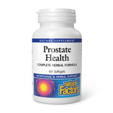 Natural Factors Prostate Health: botella softgel para uso diario con apoyo herbal