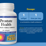Natural Factors Prostate Health: cápsulas softgel fáciles de tragar para uso diario