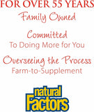 Natural Factors fosfatidilserina etiqueta frontal del producto.