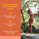 Natural Factors Quercetina EMIQ etiqueta frontal destaca vitamina C y absorción mejorada