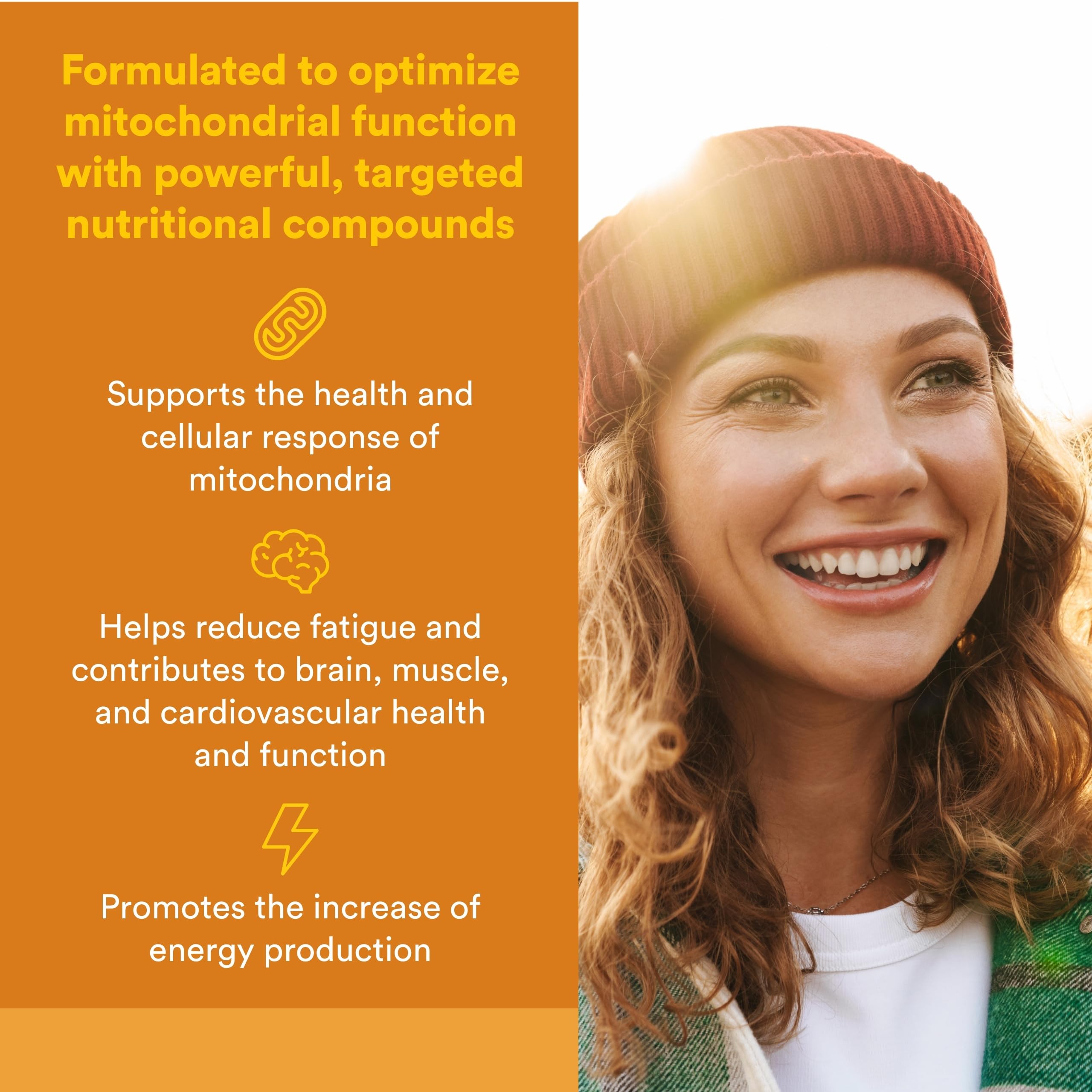 Natural Factors RegenerLife con CoQ10 para apoyo mitocondrial diario.