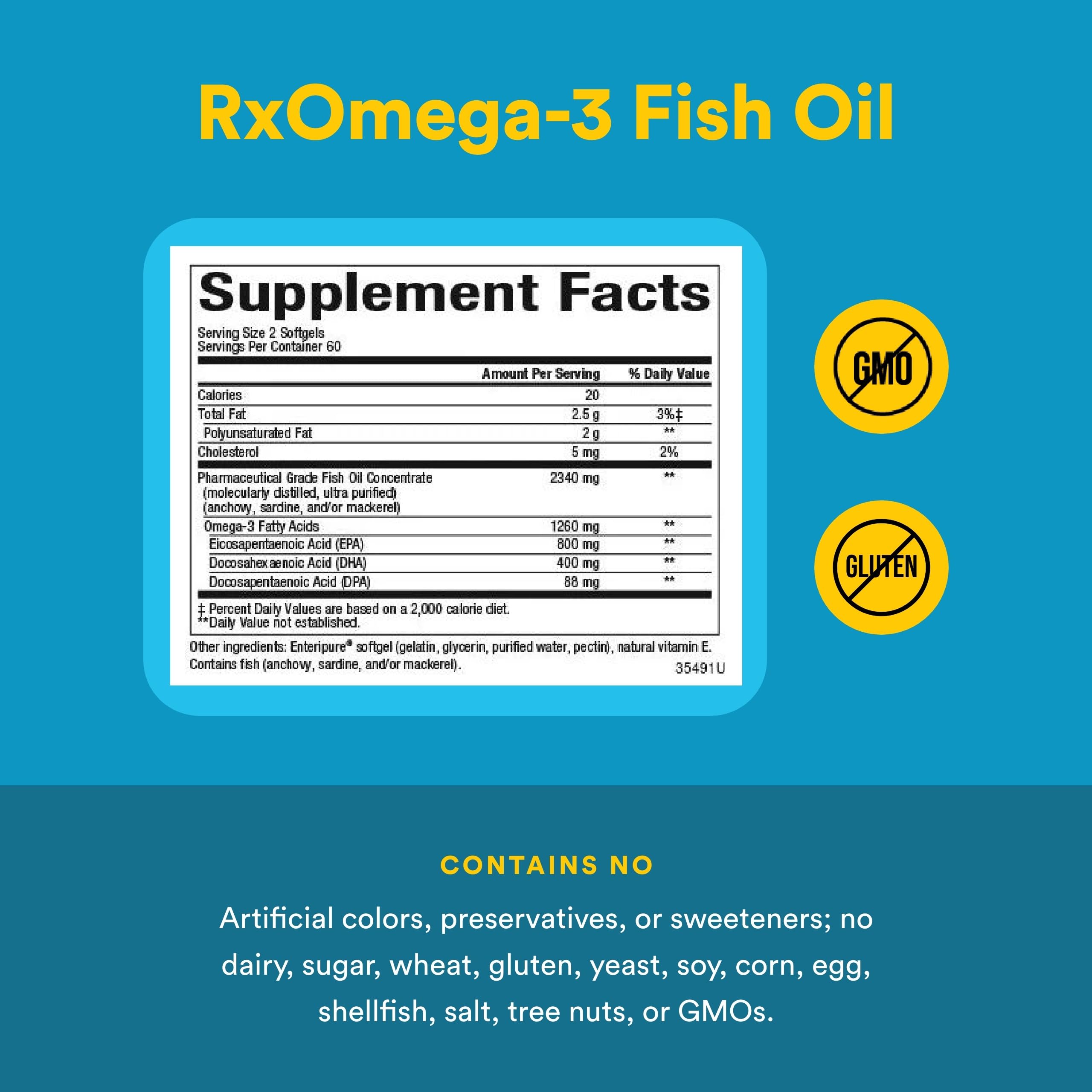 RxOmega-3: pureza y seguridad respaldadas por pruebas de terceros en cada lote.