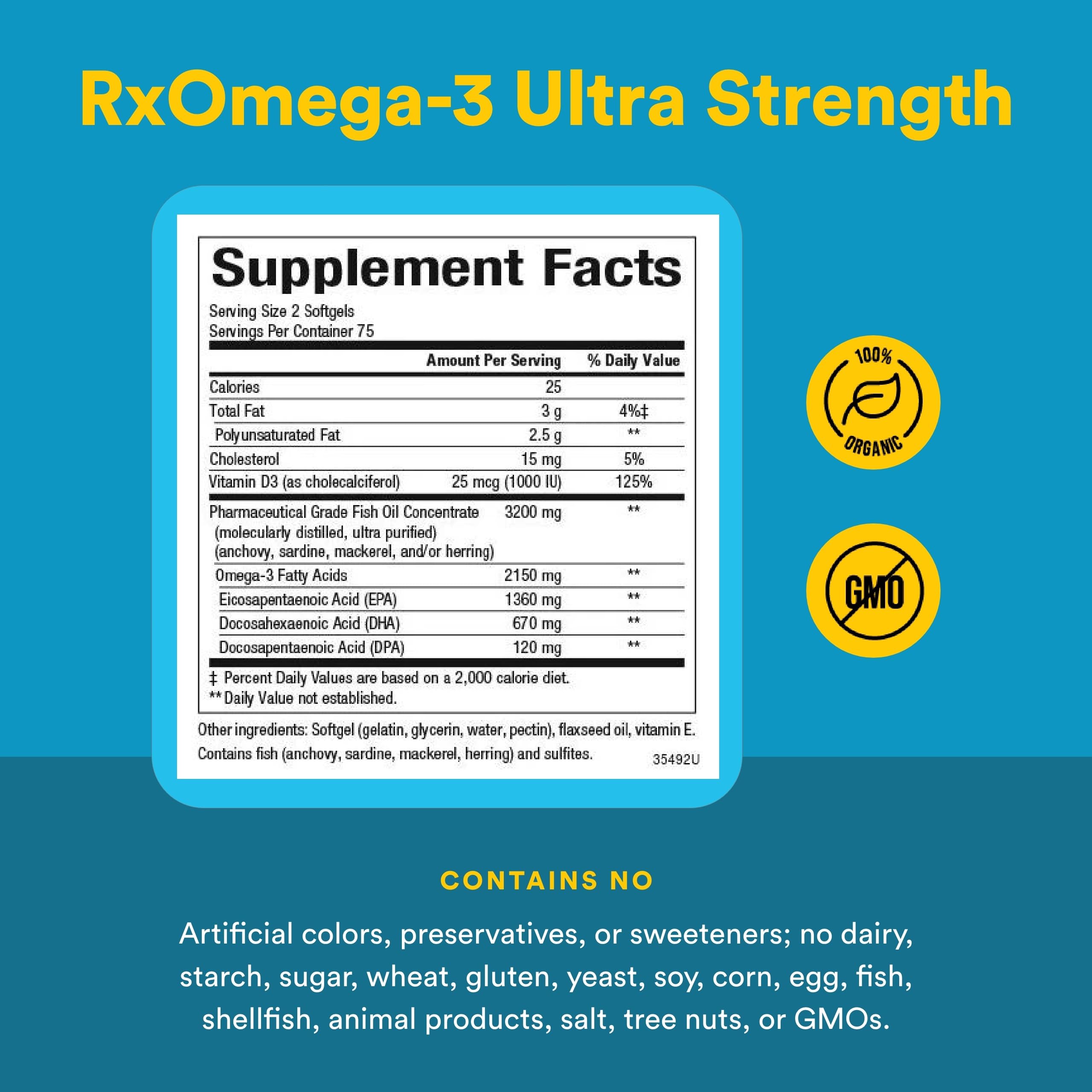 RxOmega-3: EPA alto para apoyar la salud de arterias.