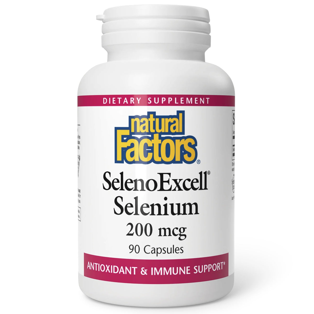 Natural Factors SelenoExcell, botella-200mcg, apoyo potencial al sistema inmune