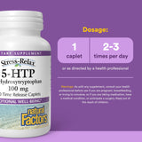 Natural Factors Stress-Relax 5HTP etiqueta nutricional: información clara para decisiones informadas.