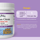 Natural Factors Stress-Relax bebida tropical lista para disfrutar antes de dormir.