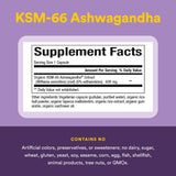 Natural Factors Stress-Relax KSM-66: etiqueta que destaca 600 mg de extracto KSM-66.