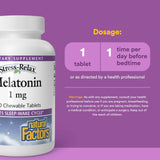 Natural Factors Stress-Relax Melatonina caja de 180 tabletas, ideal para uso diario.