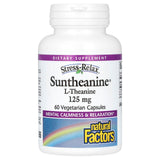 Natural Factors Stress-Relax Suntheanine frasco con 125 mg de L-Theanine para calma diaria