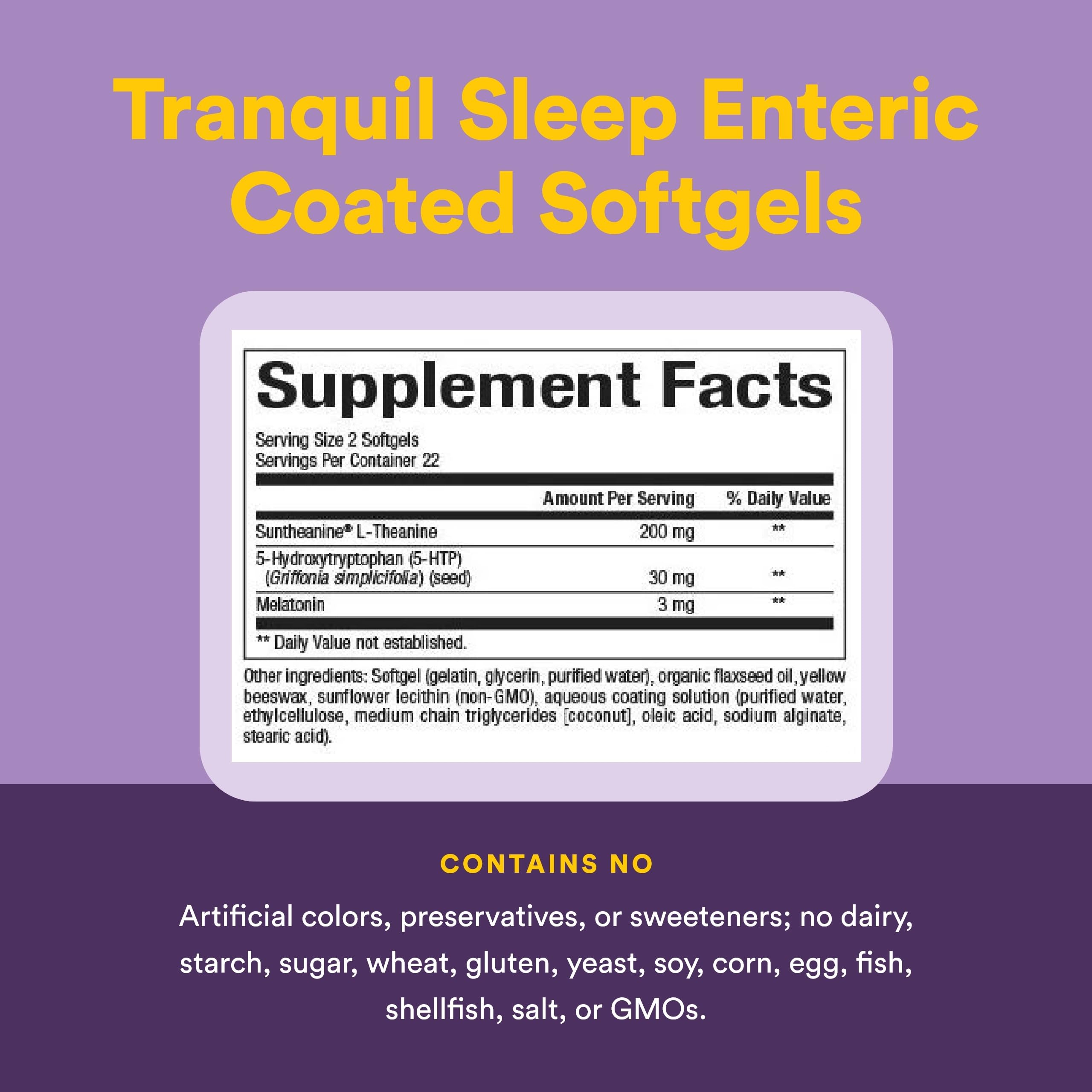 Natural Factors Suntheanine L-Teanina, etiqueta: posible efecto calmante durante la noche.