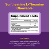 Tabletas masticables Suntheanine listas para consumo para relajación suave.